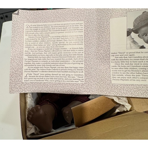 Ashton Drake Galleries David Yolanda's Precious Playmates Porcelain Doll - Picture 4 of 14